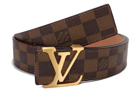 brown checker louis vuitton belt|real brown louis vuitton belt.